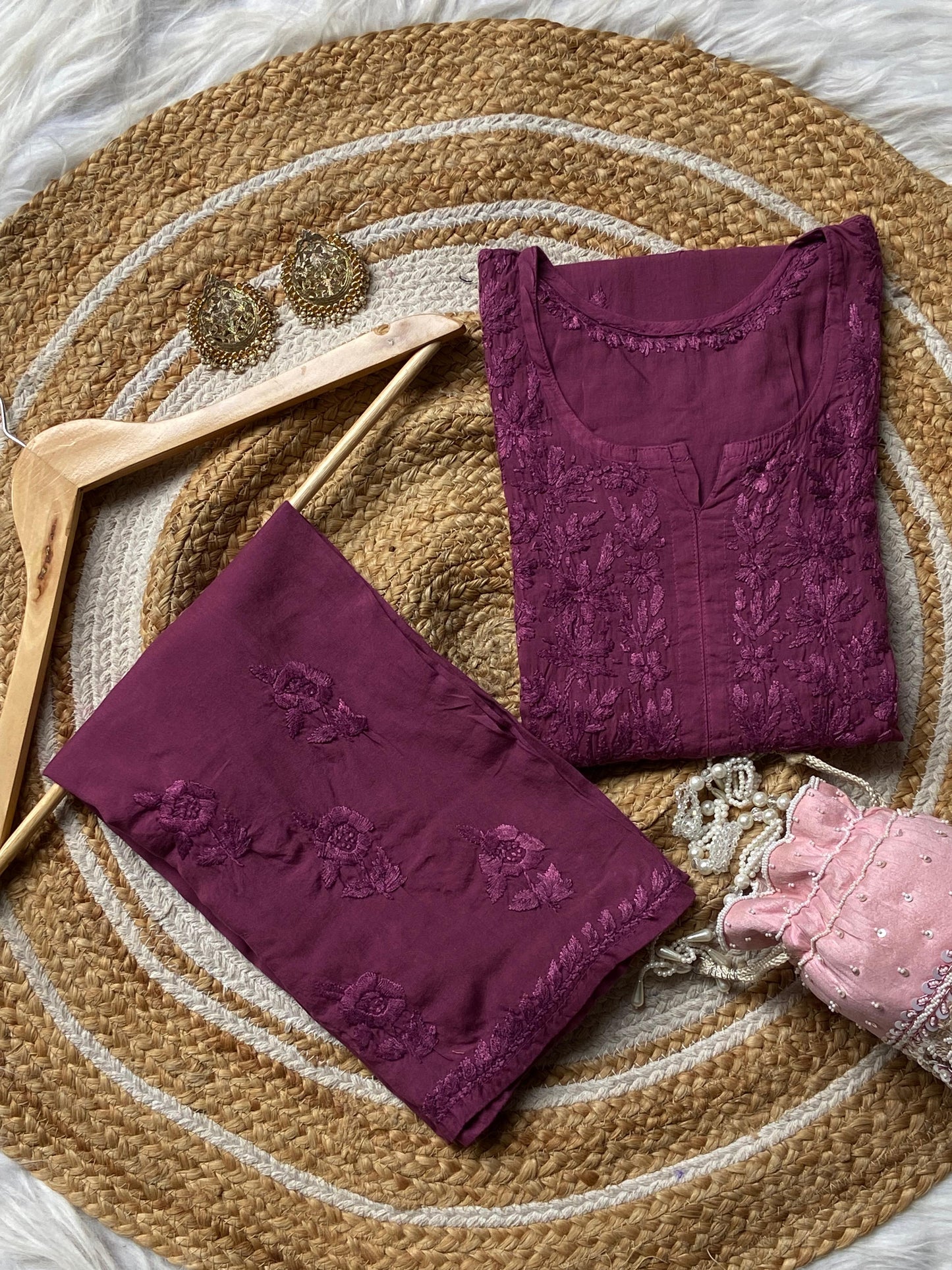 Premium Dyeable Soft Modal Palazzo Set