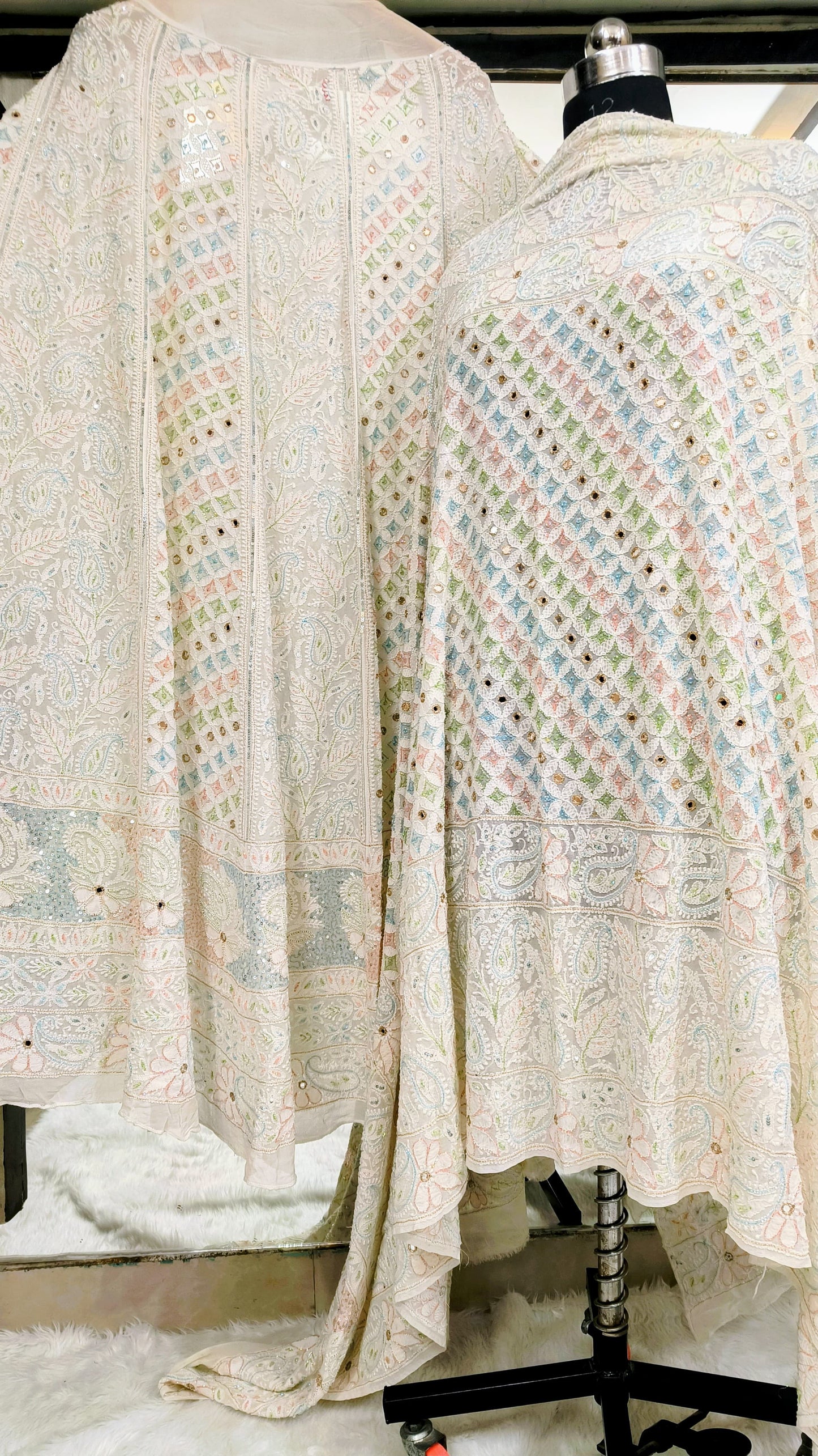 Pure Georgette Chikankari Lehenga