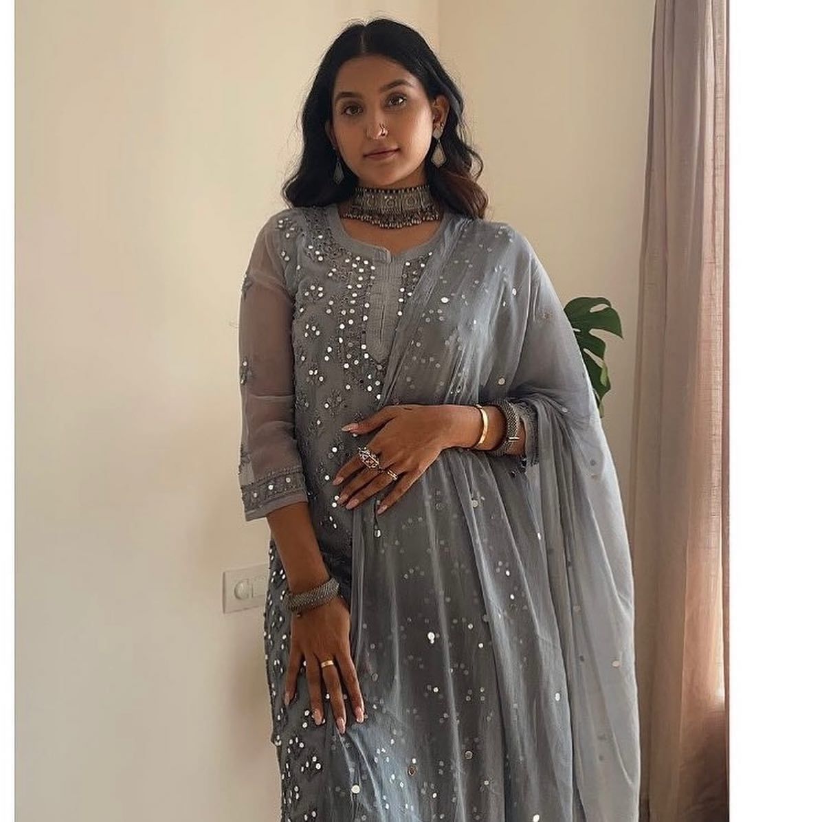 Mirror 3-Piece Chikankari Set
