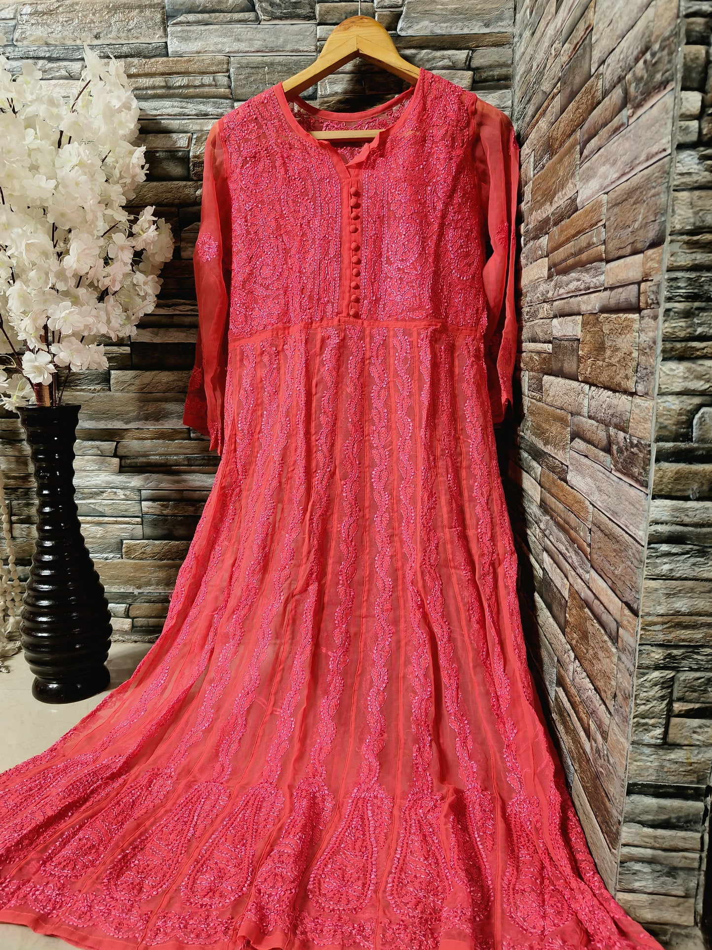 Chikankari Georgette Anarkali