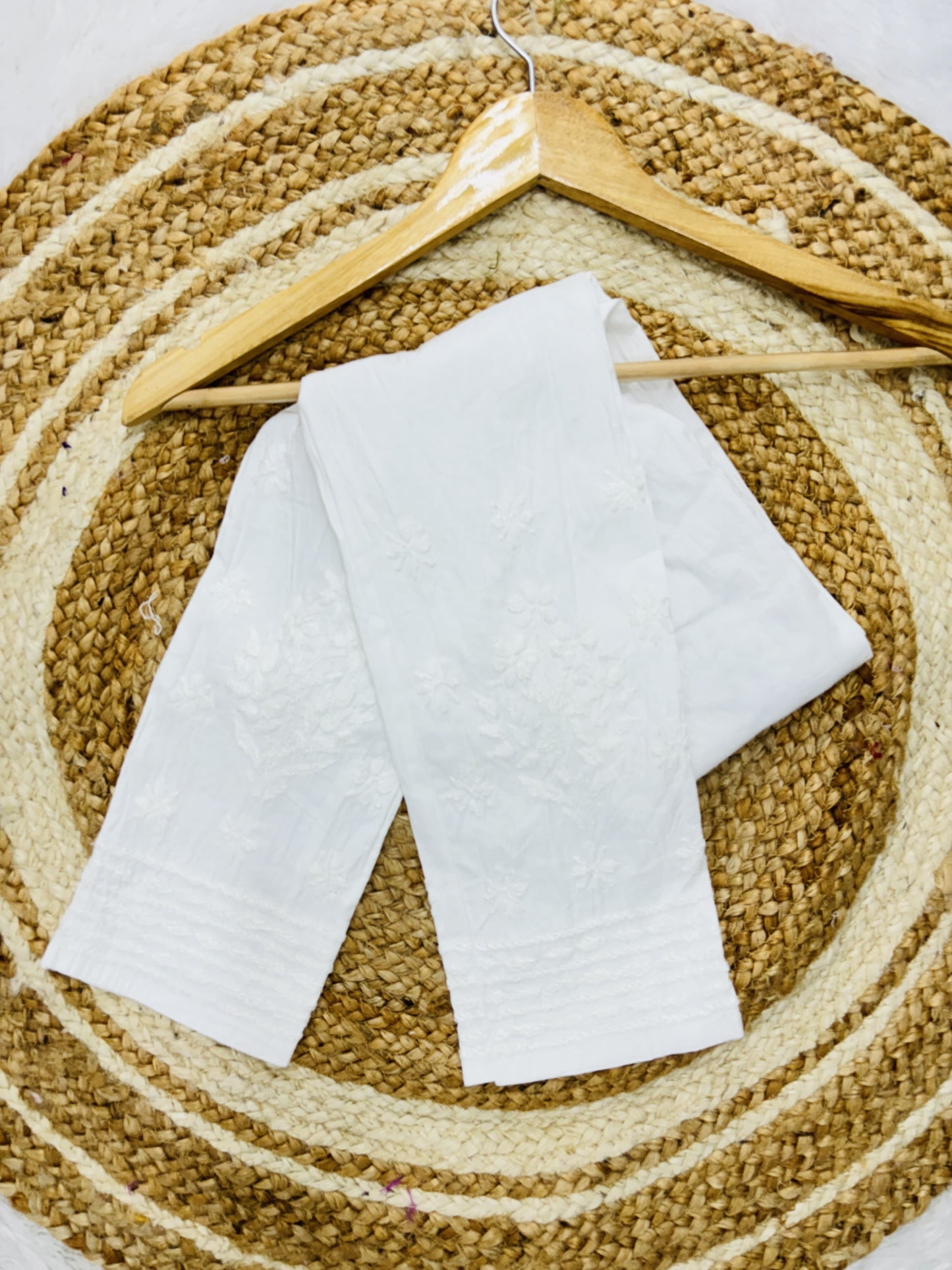 Cotton Chikankari Handmade Design Pants
