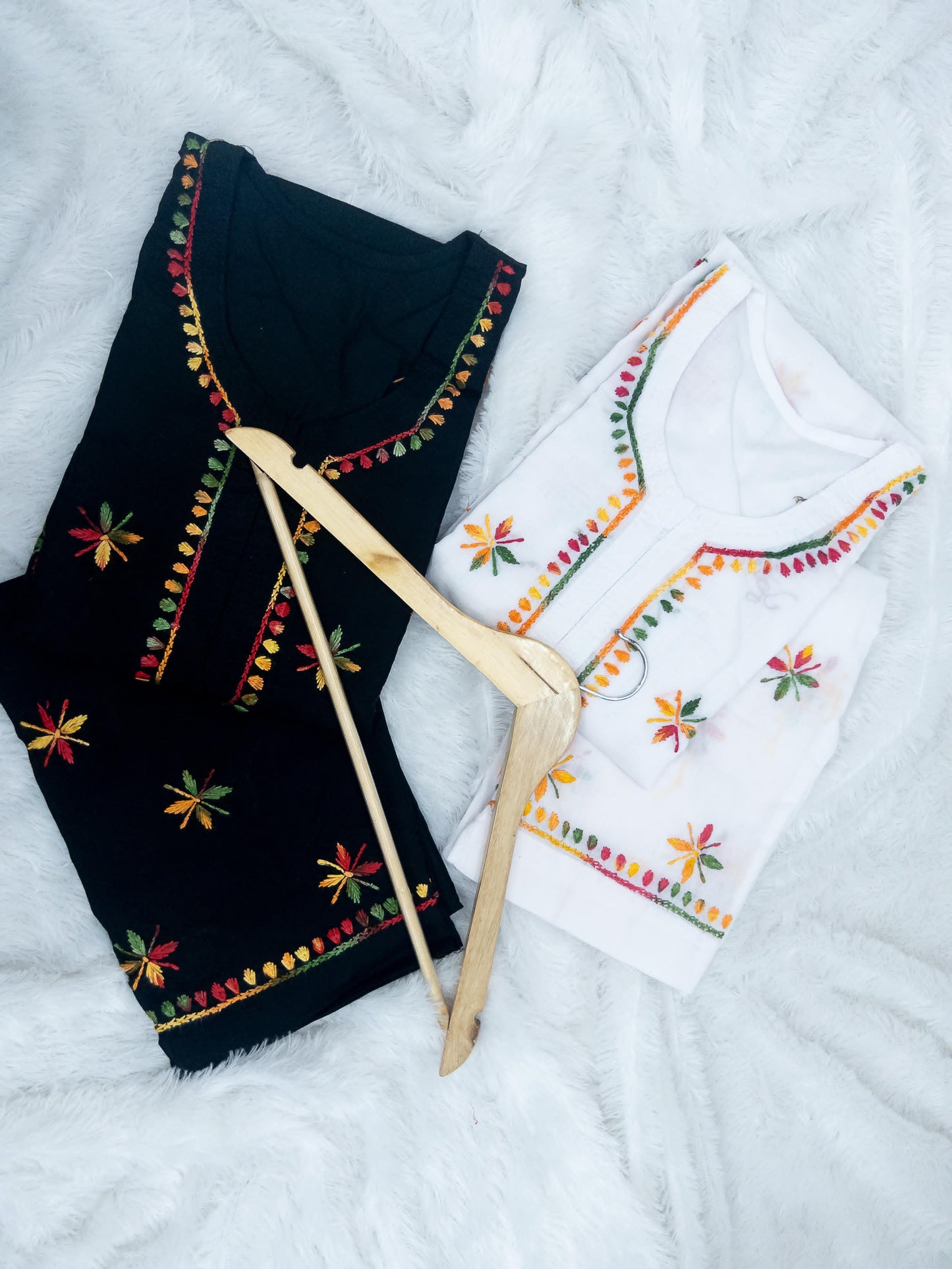 Chikankari Stunning Multi Color Kurti Set