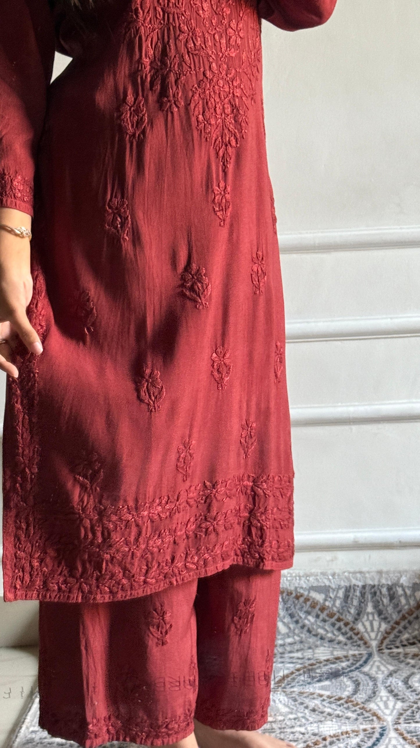 Dyeable Heavy Daman Modal Palazzo Set