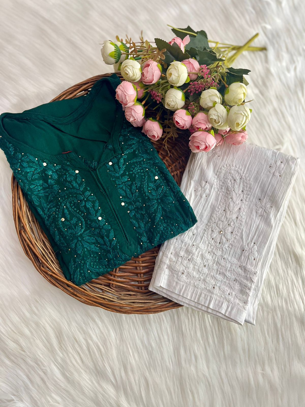 Elegant Rayon Mukaish Kurti Set