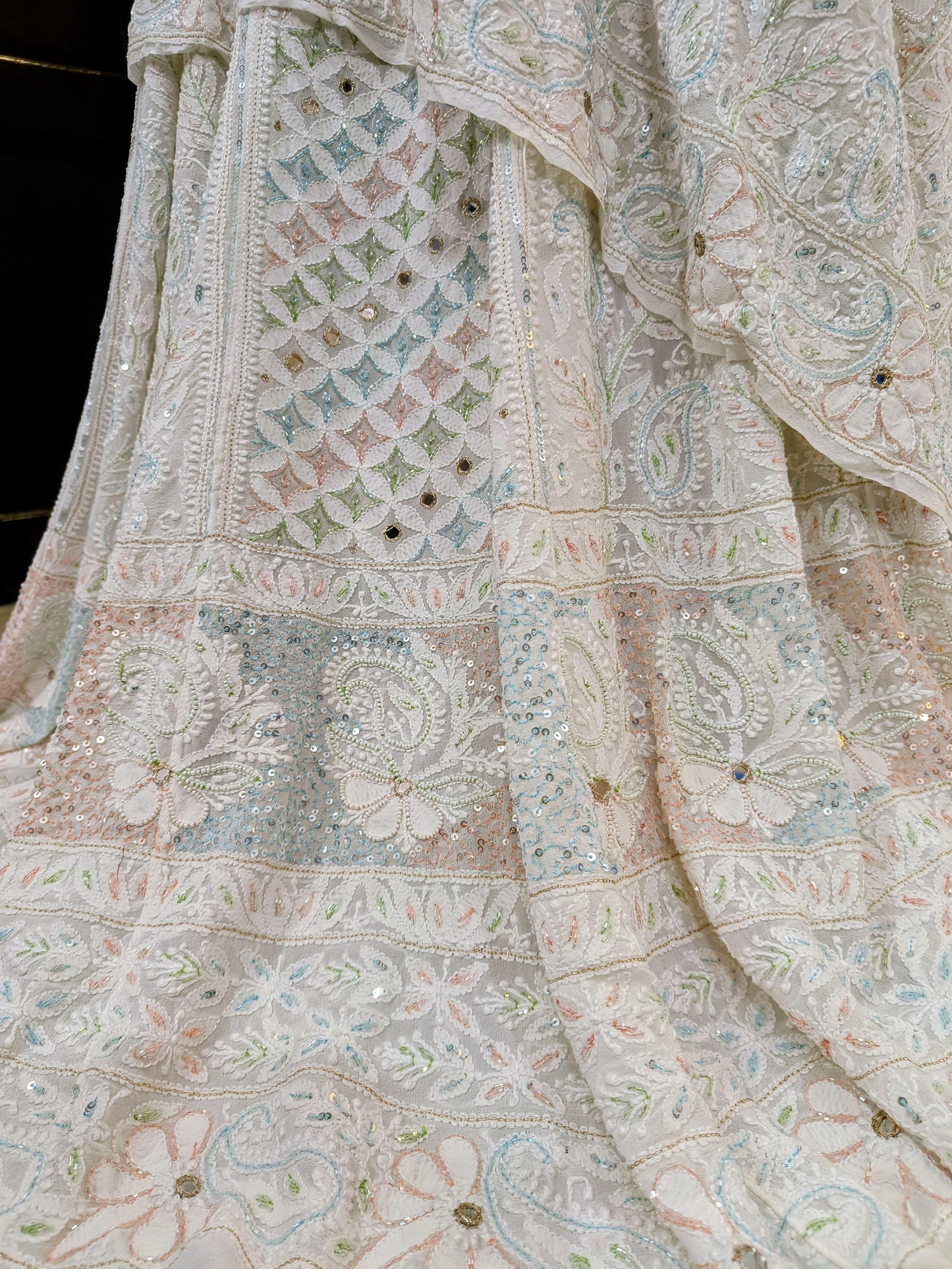 Pure Georgette Chikankari Lehenga
