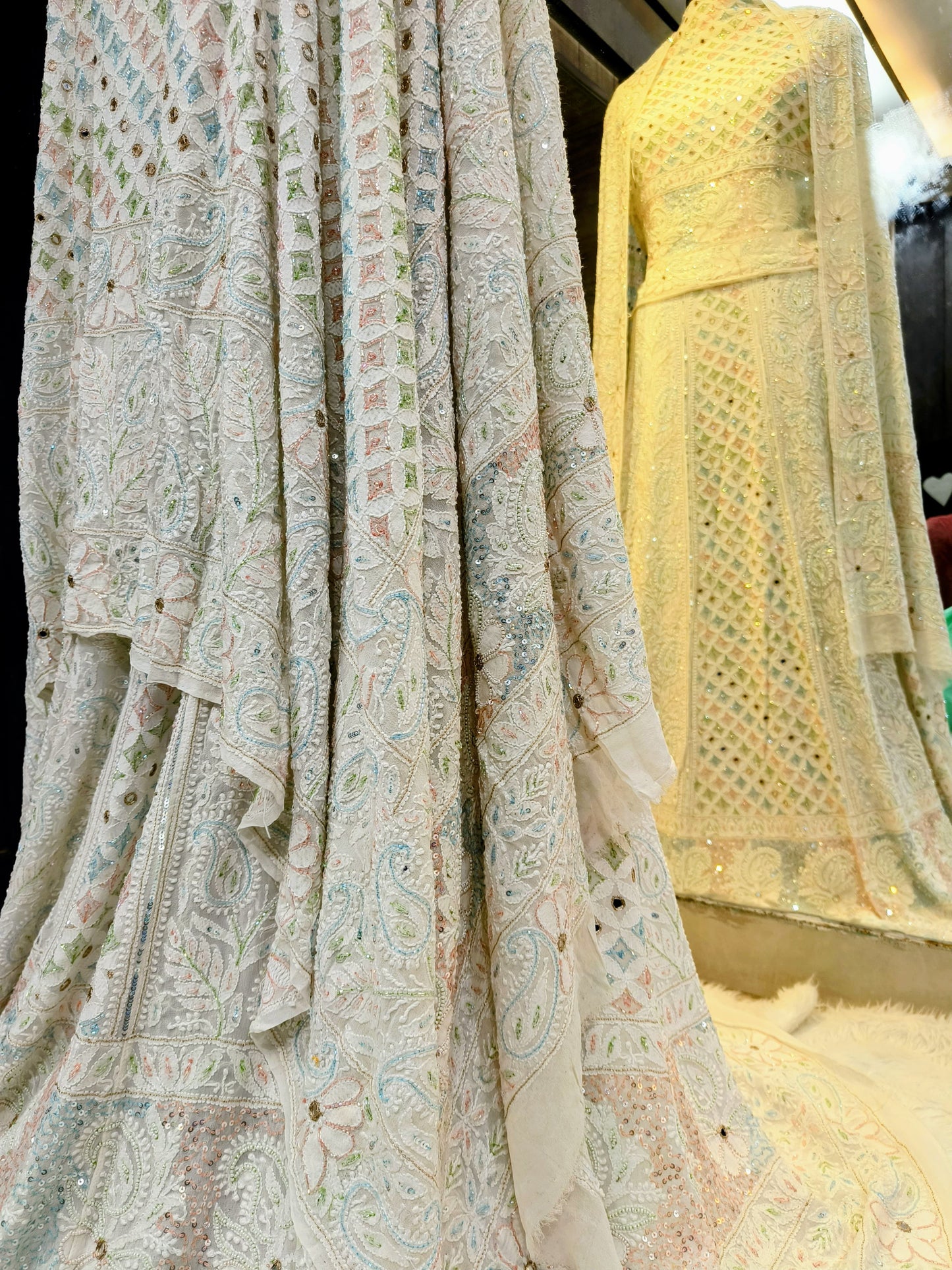 Pure Georgette Chikankari Lehenga