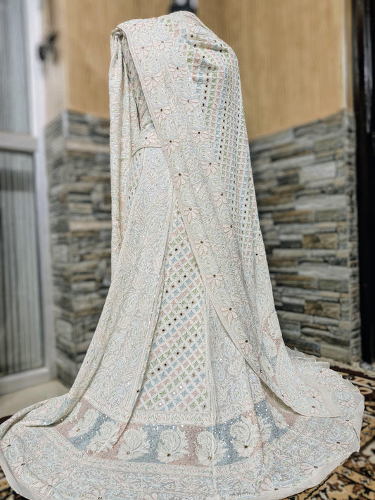 Pure Georgette Chikankari Lehenga