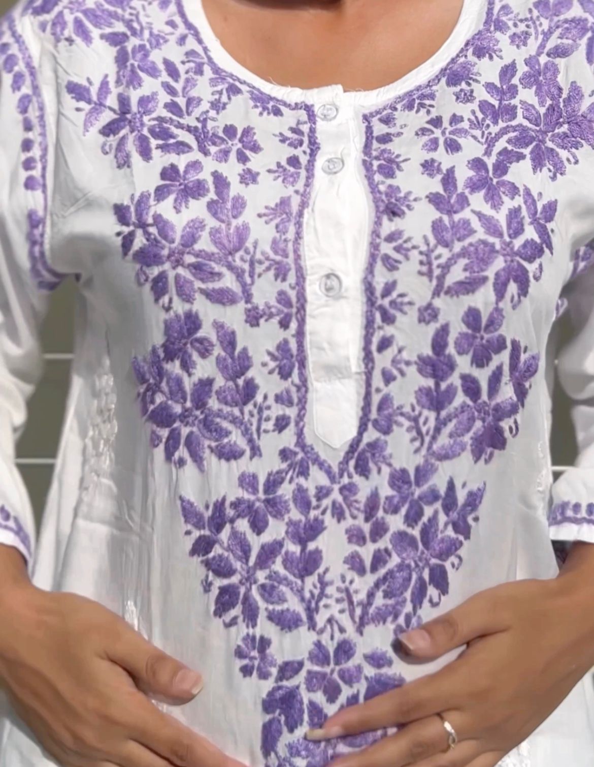 Modal Co-ord Set with Chikankari Embroidery