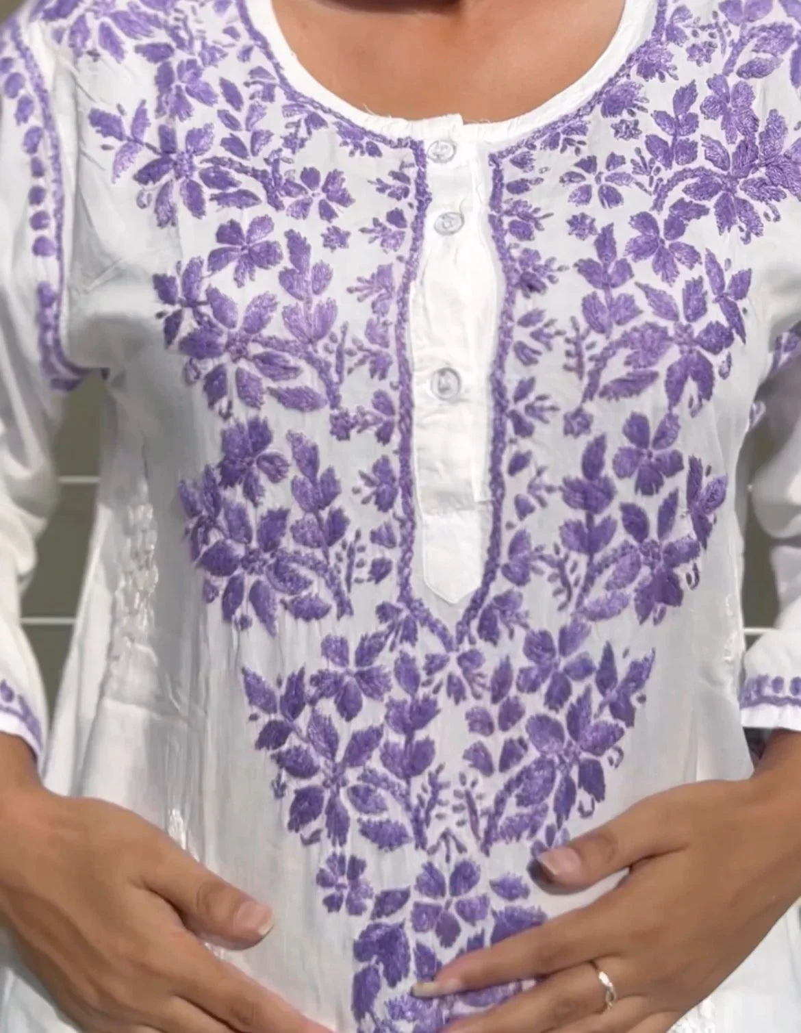 Modal Co-ord Set with Chikankari Embroidery