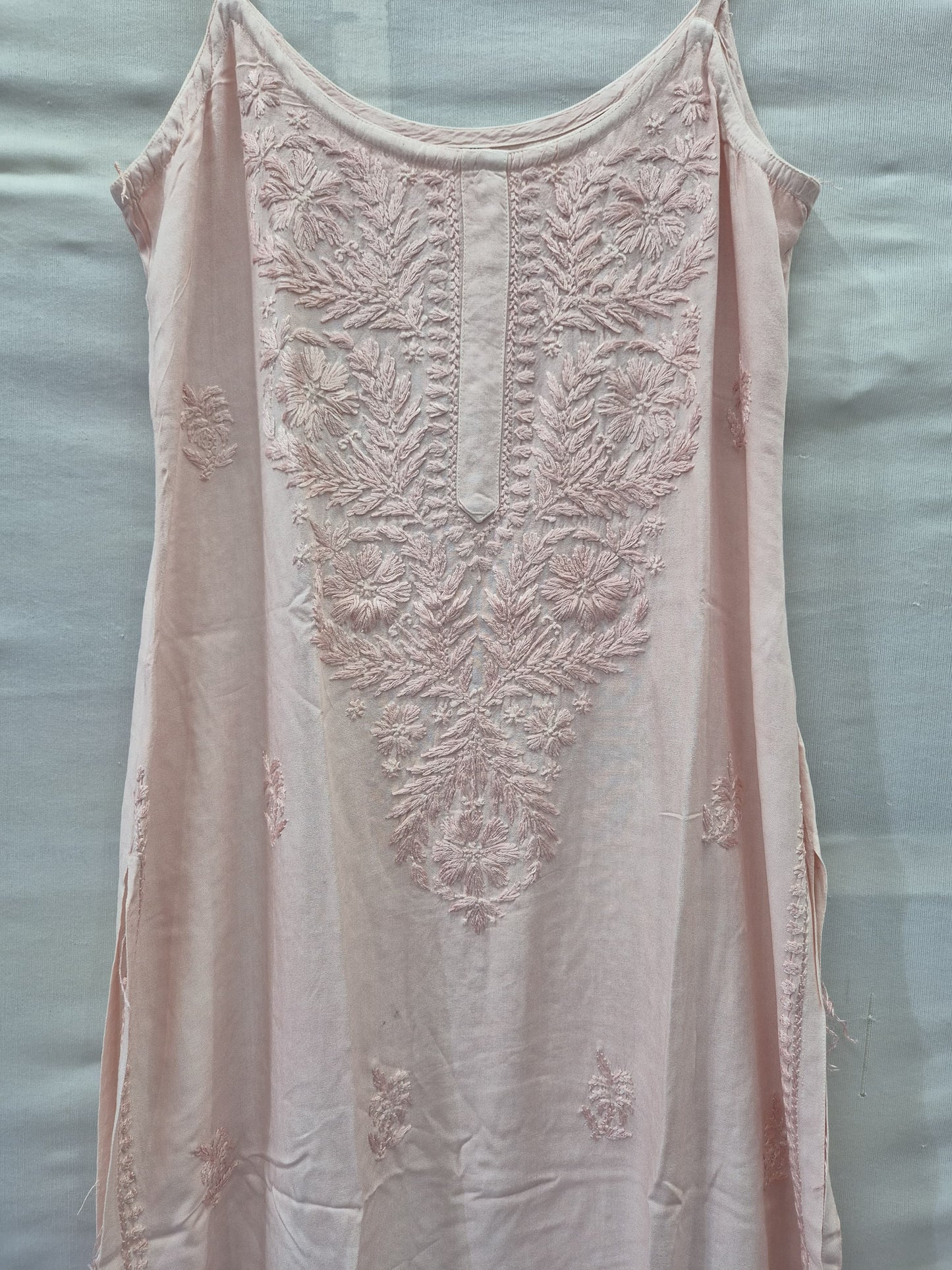 Noodle Strip Chikankari Kurti
