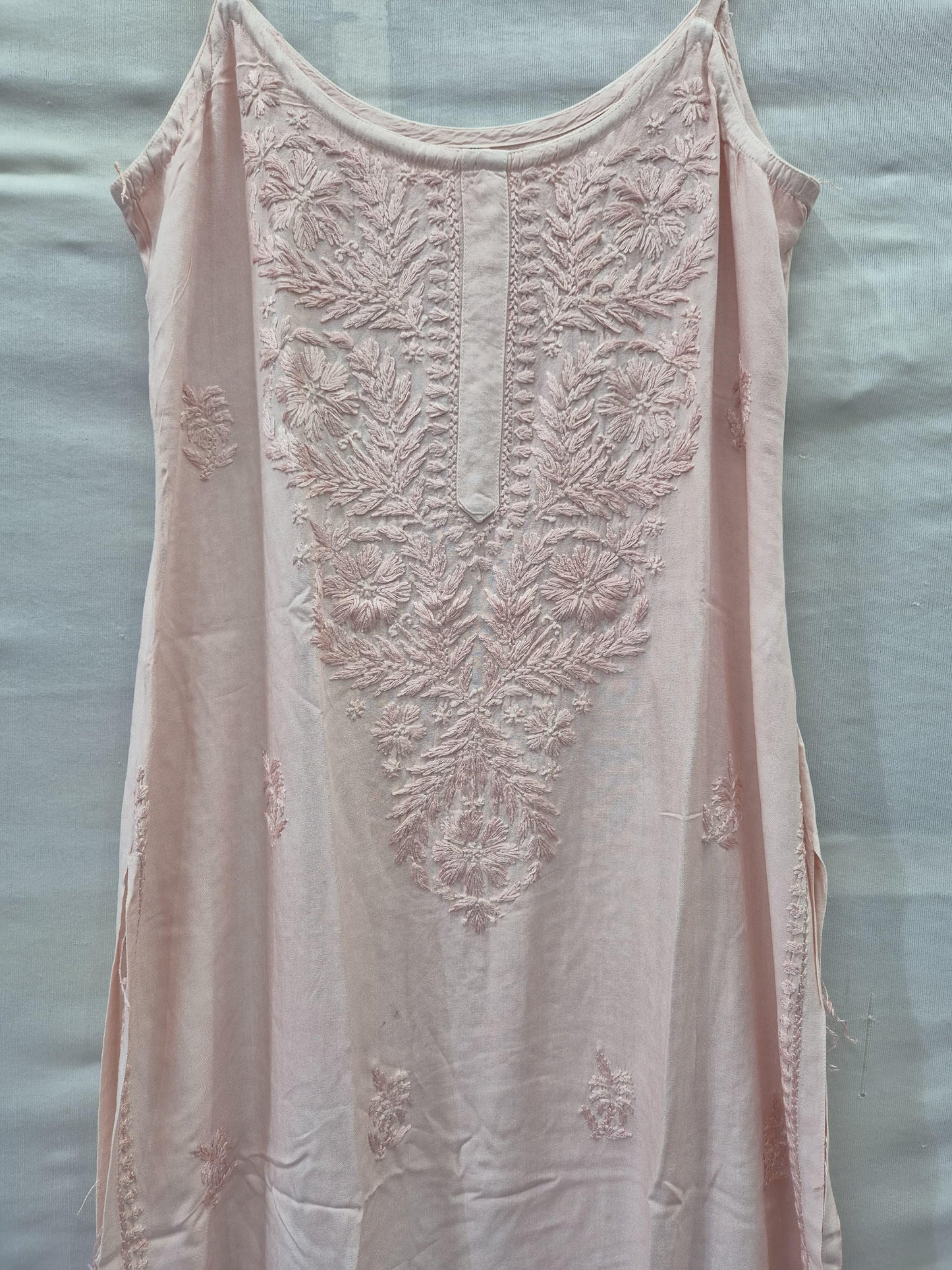 Noodle Strip Chikankari Kurti