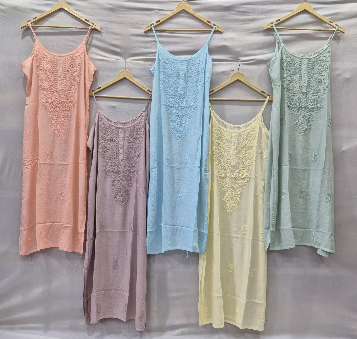 Noodle Strip Chikankari Kurti