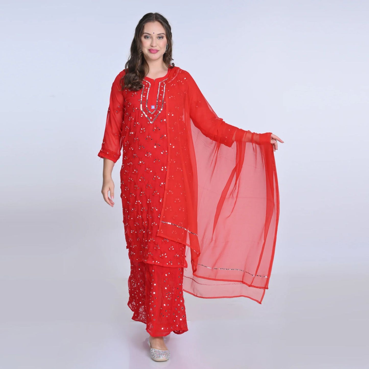 Mirror 3-Piece Chikankari Set