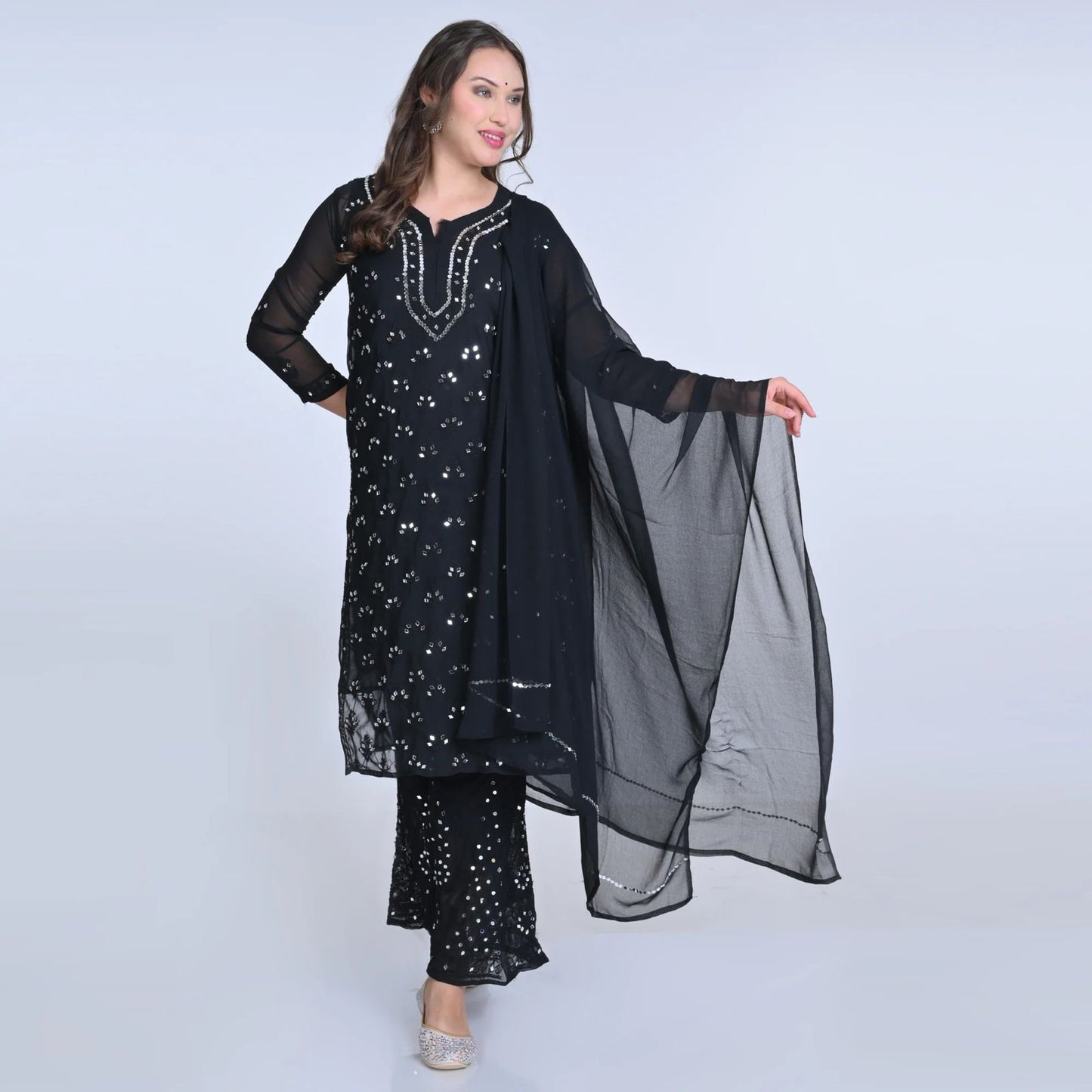 Mirror 3-Piece Chikankari Set