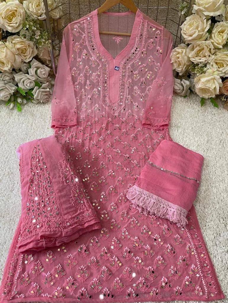 Mirror 3-Piece Chikankari Set