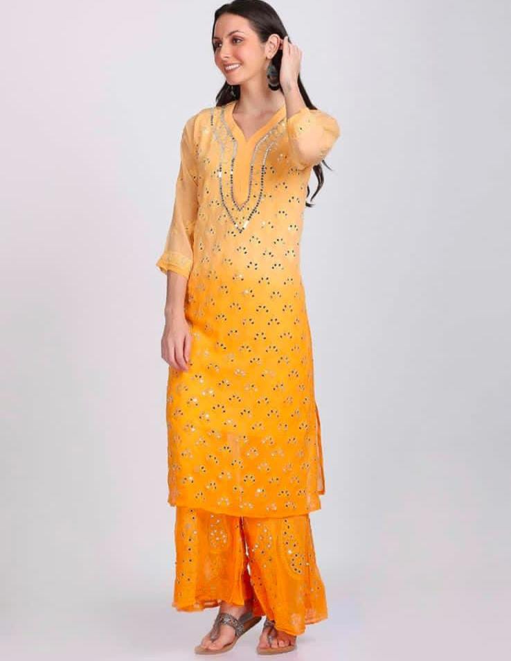 Mirror 3-Piece Chikankari Set