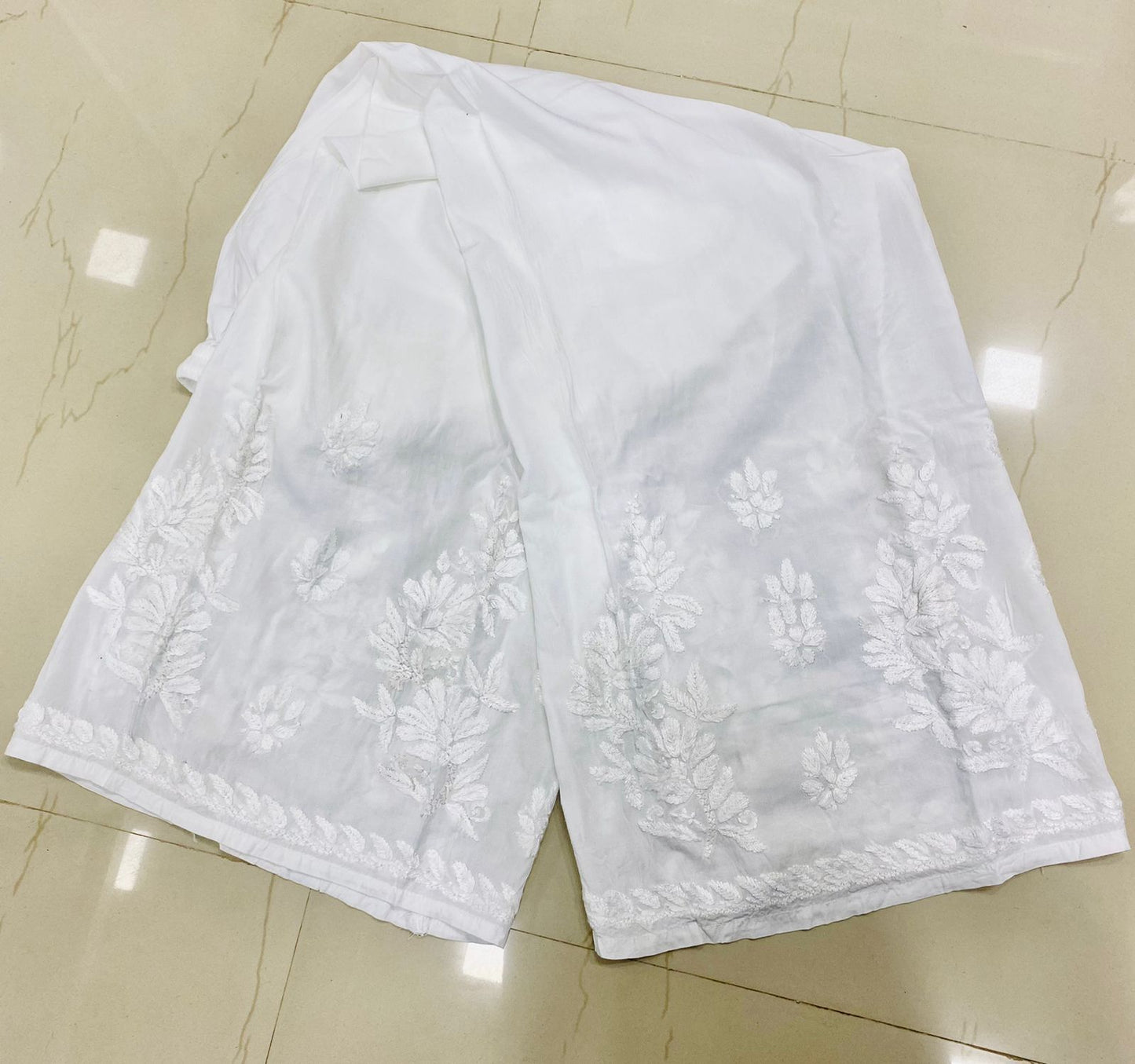 Modal Palazzo with Chikankari Embroidery