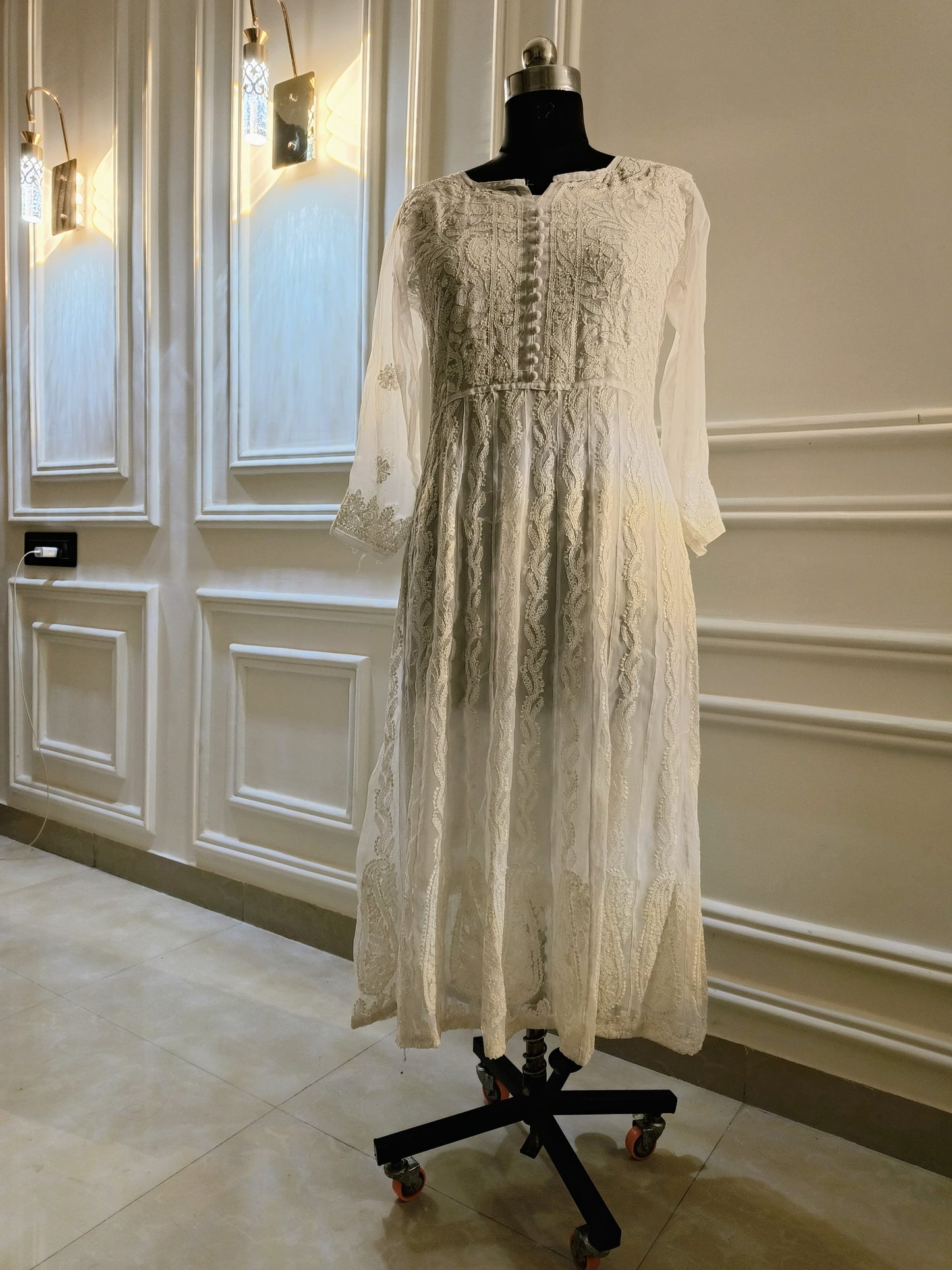 Chikankari Georgette Anarkali
