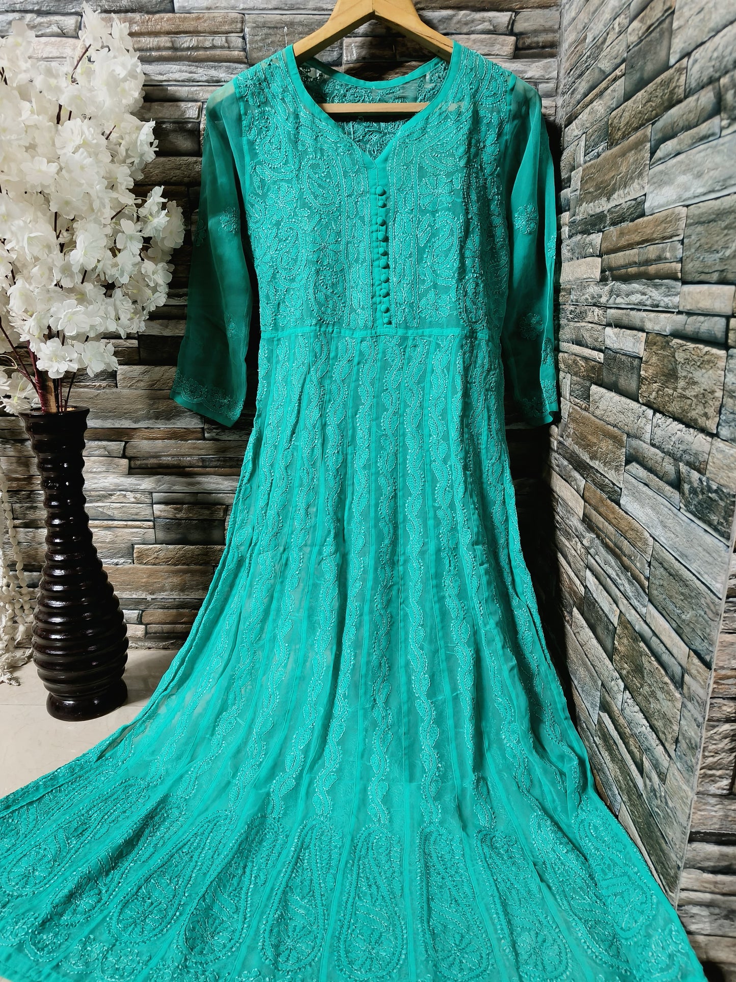 Chikankari Georgette Anarkali
