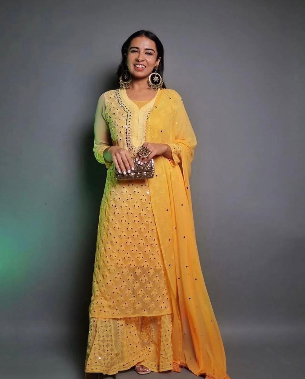 Mirror 3-Piece Chikankari Set