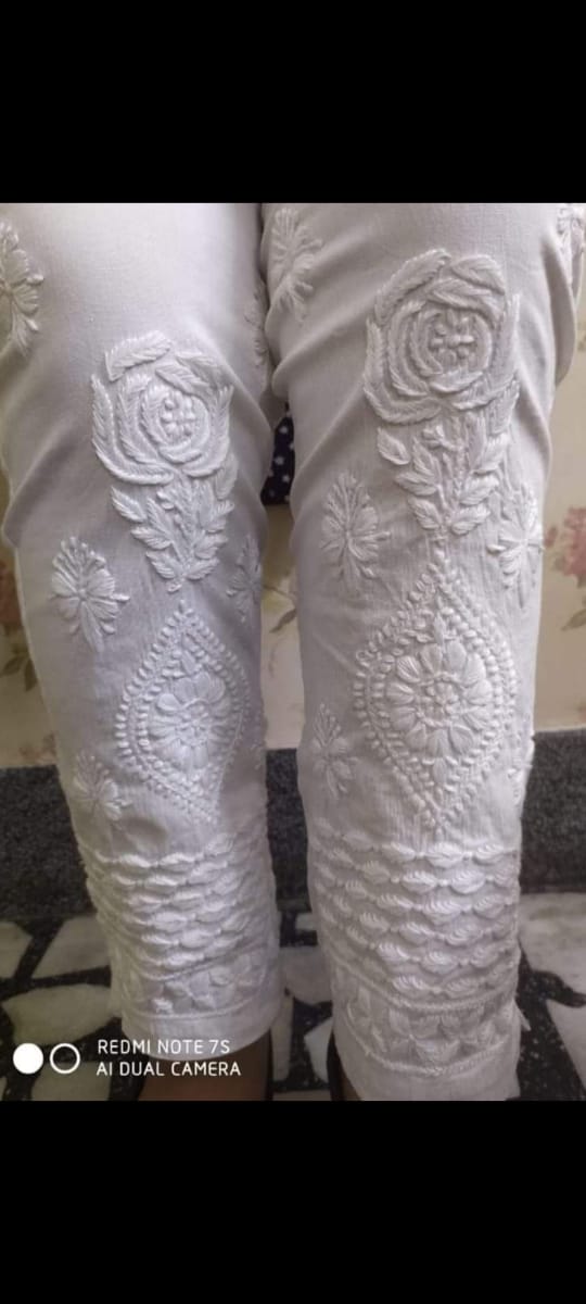 Cotton Chikankari Embroided Design Pant