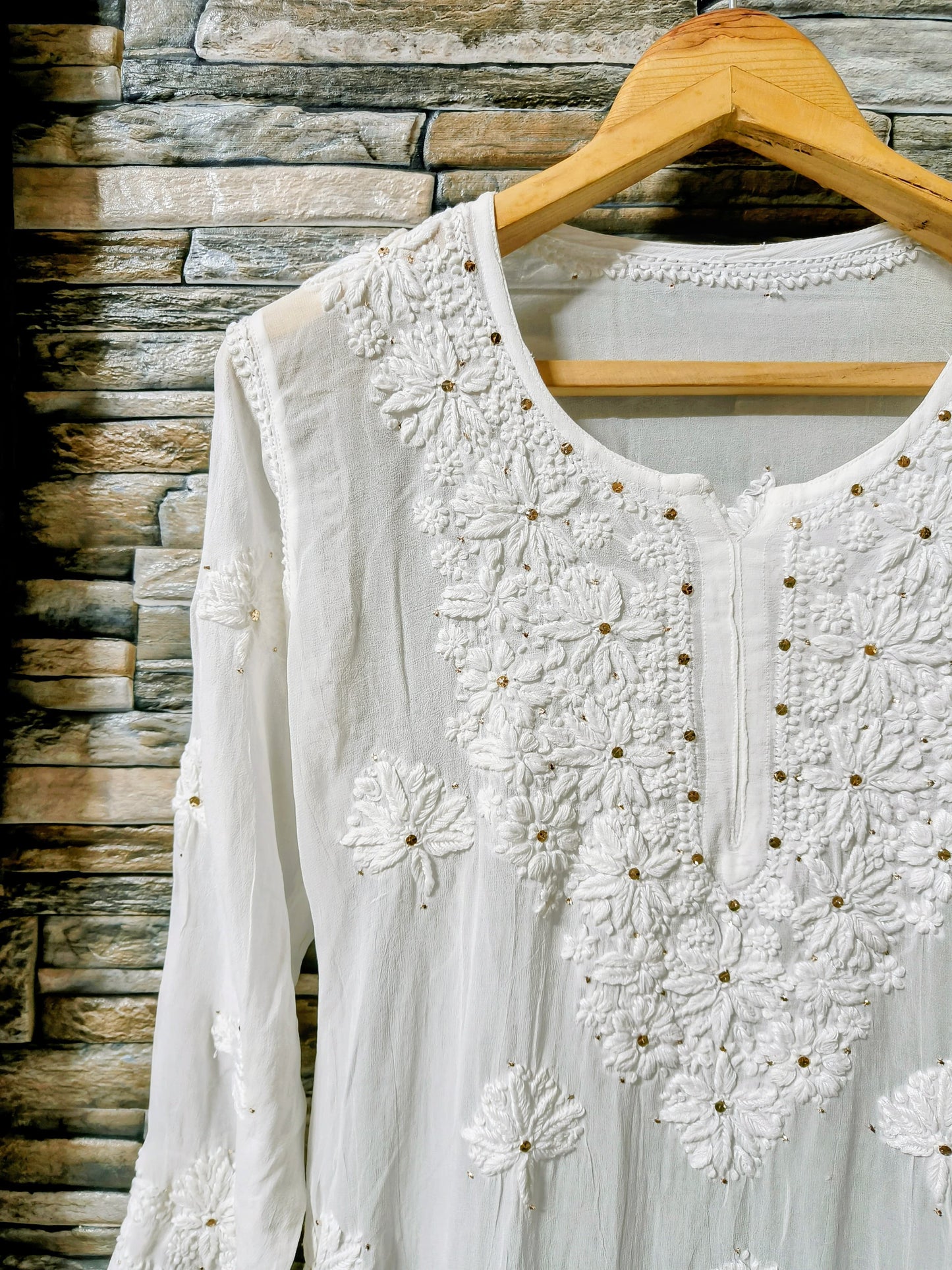 Viscose Chikankari Kurti with Pant and Dupatta