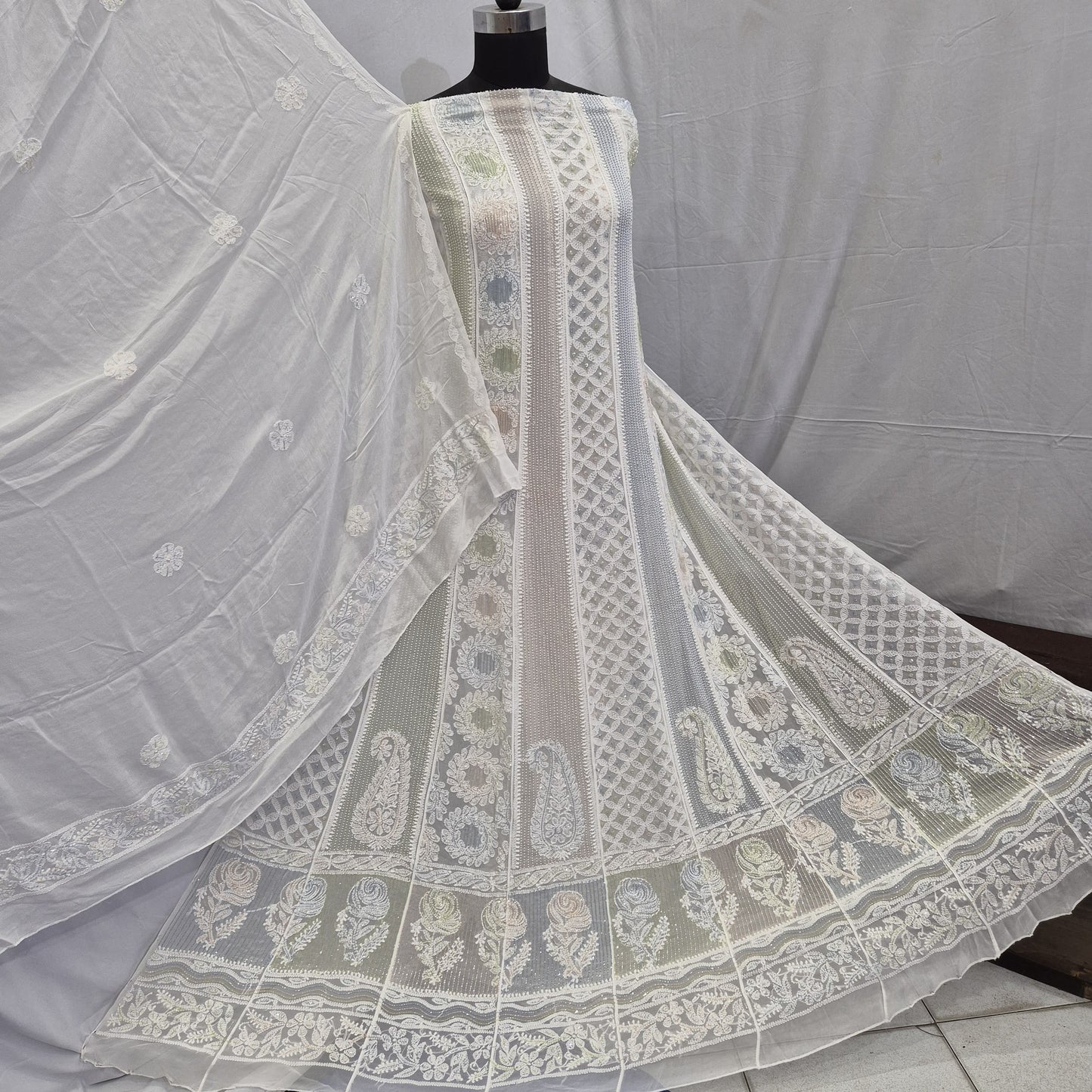 Viscous Anarkali with dupatta