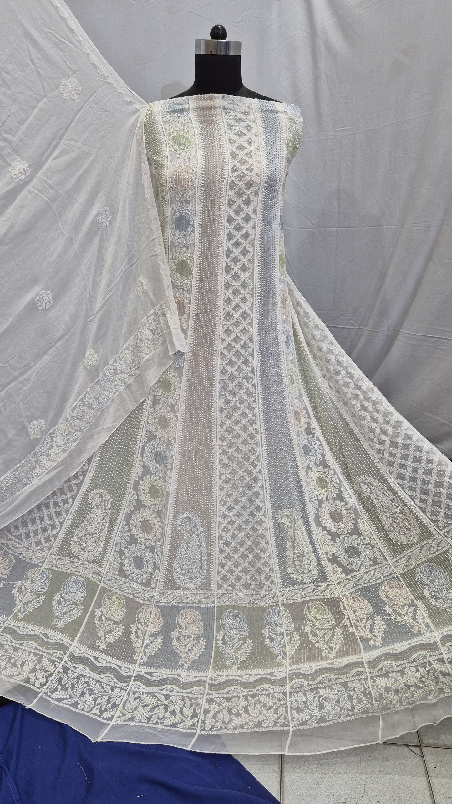 Viscous Anarkali with dupatta