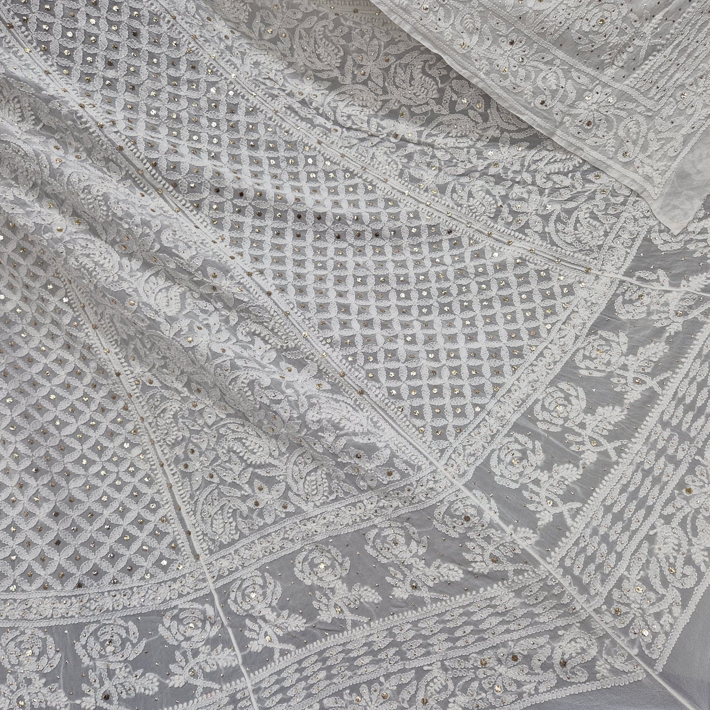 Heavy Jaal Chikankari Lehenga