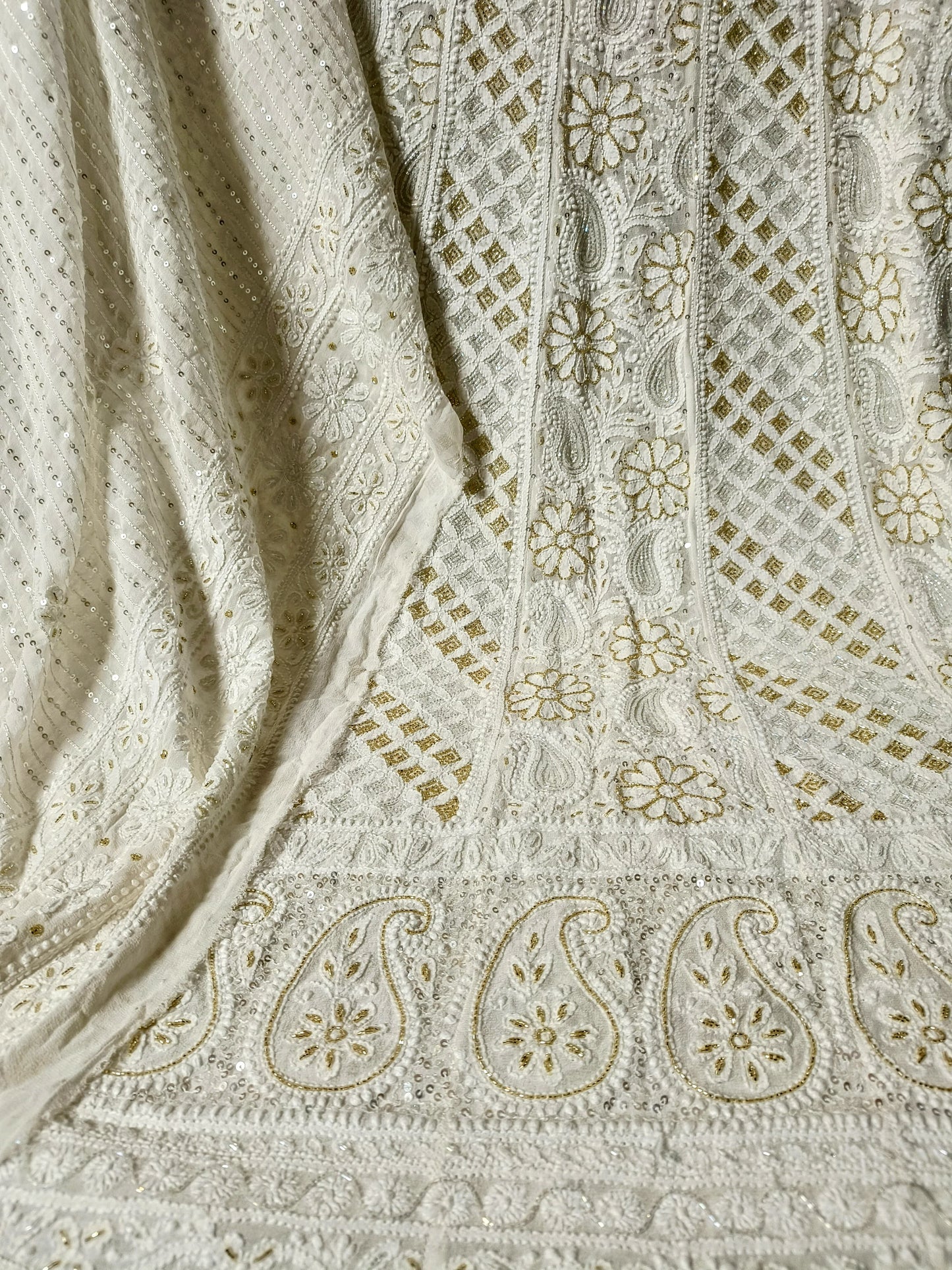 Pure Georgette Chikankari Anarkali
