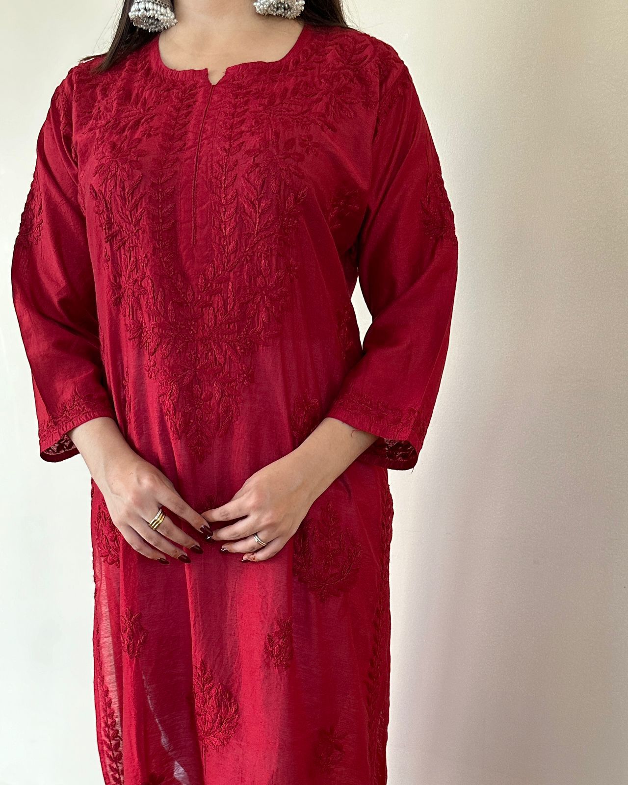 Chanderi Premium Kurti Dyed Set