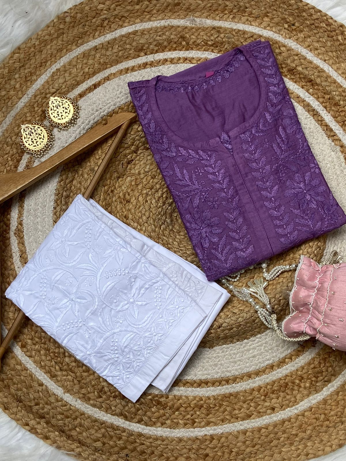 Chanderi Premium Kurti Dyed Set