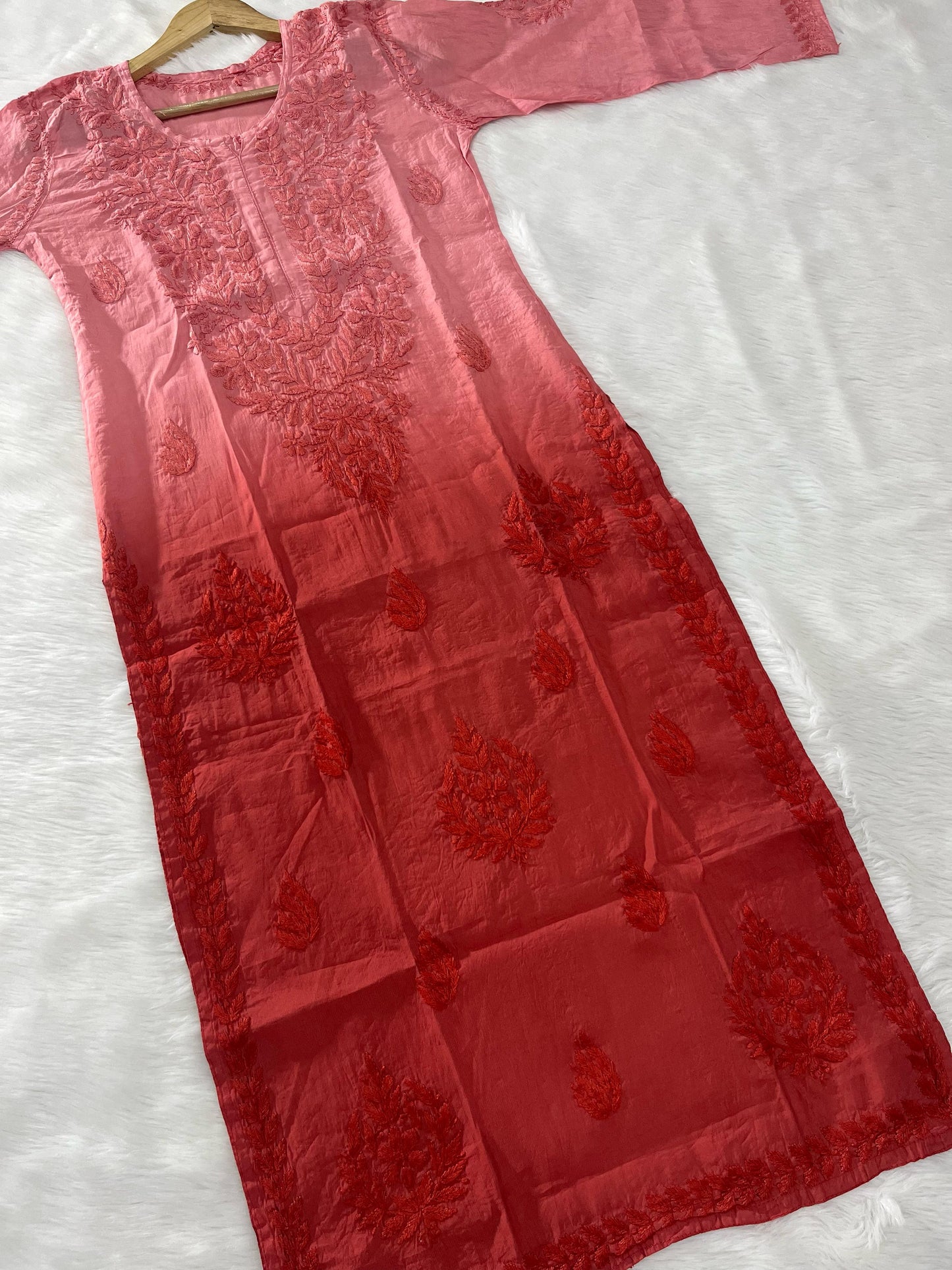 Chanderi Premium Kurti Dyed Set