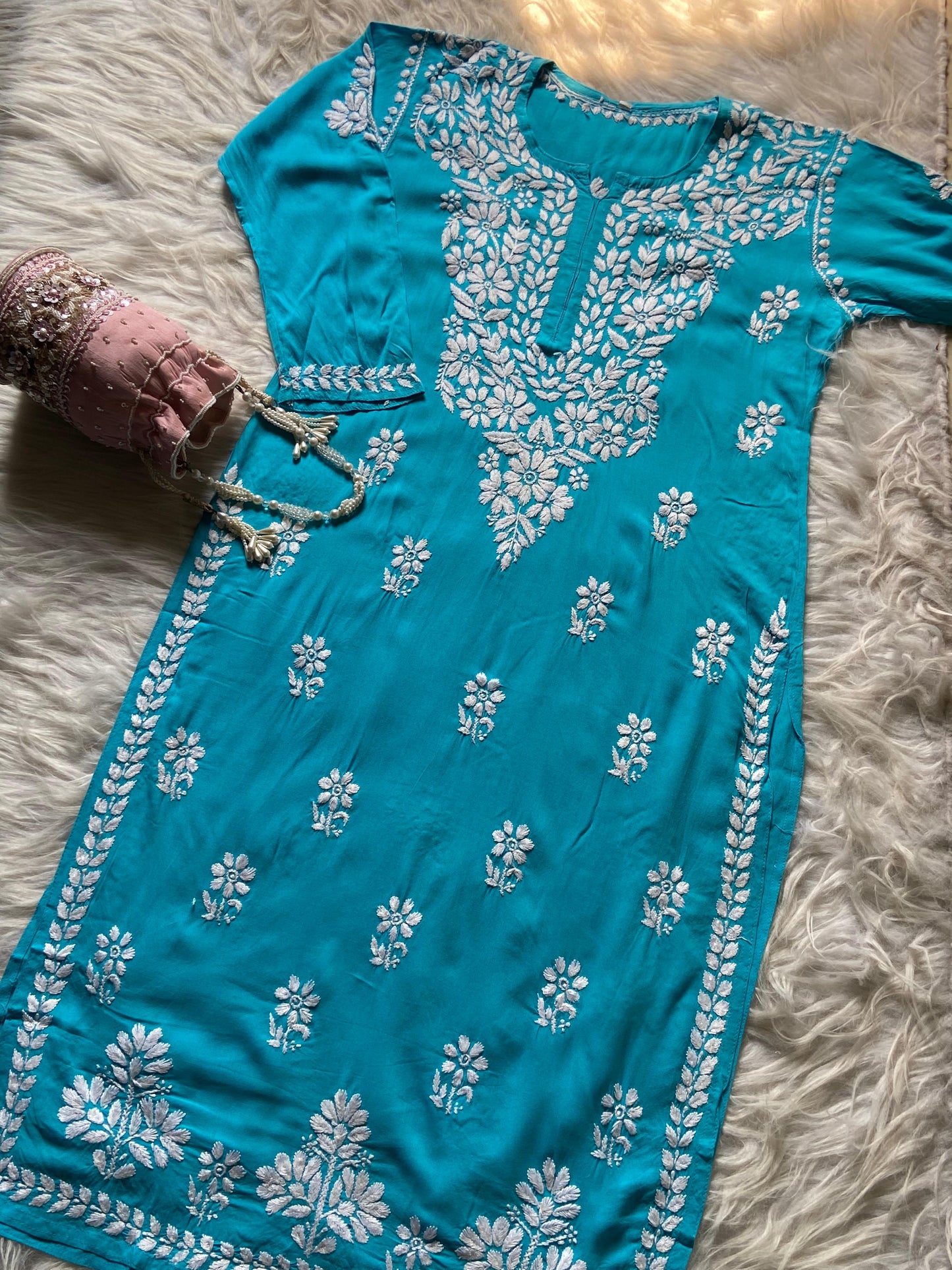 Premium Rayon Chikankari Kurti set