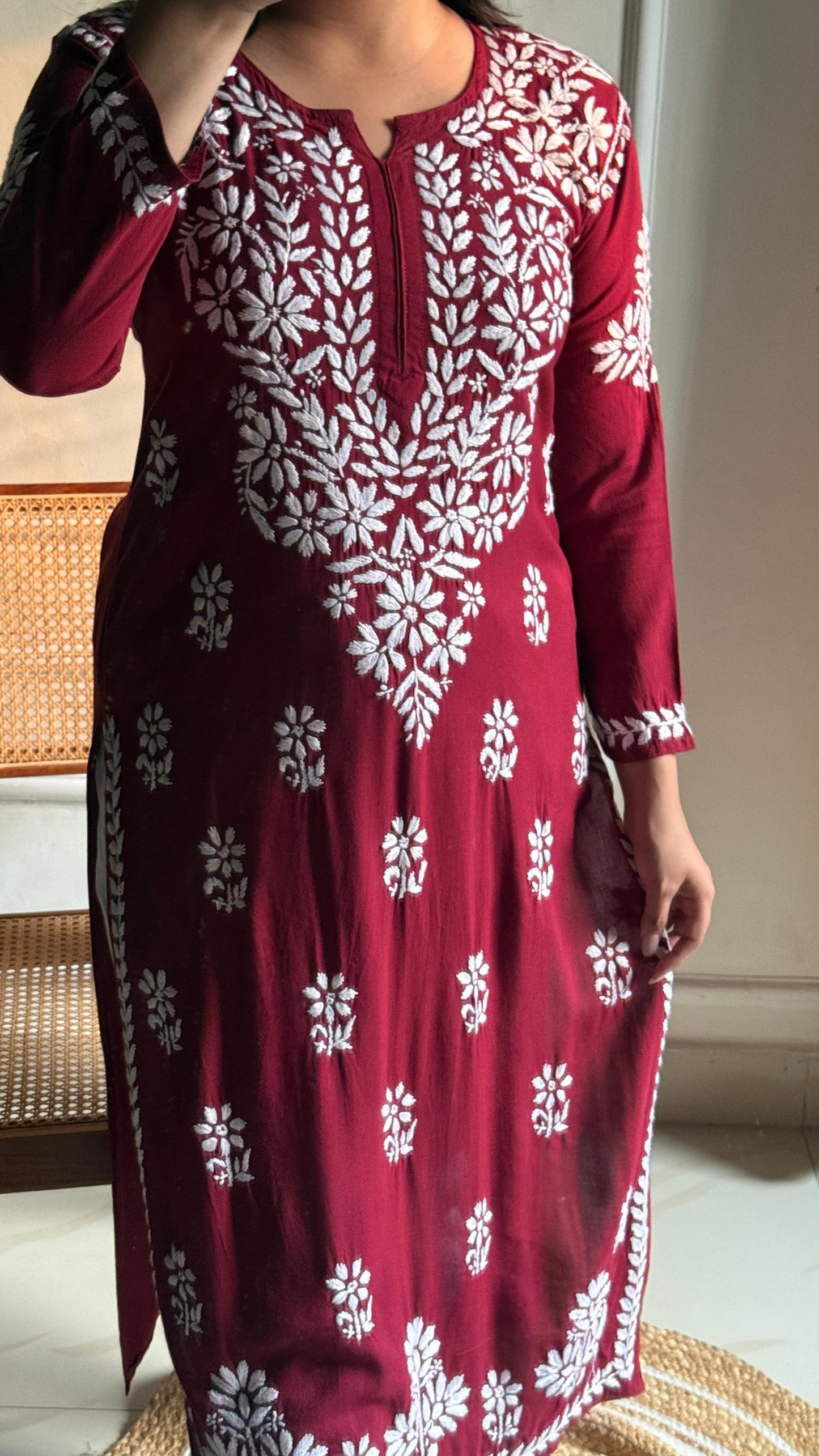Premium Rayon Chikankari Kurti set