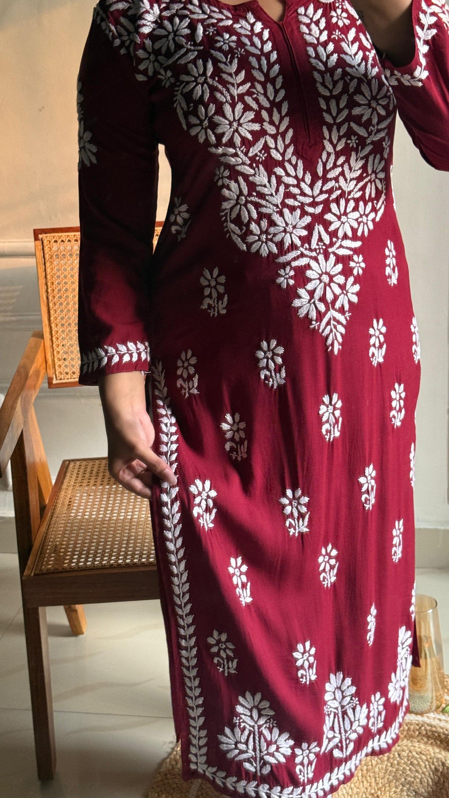 Premium Rayon Chikankari Kurti set