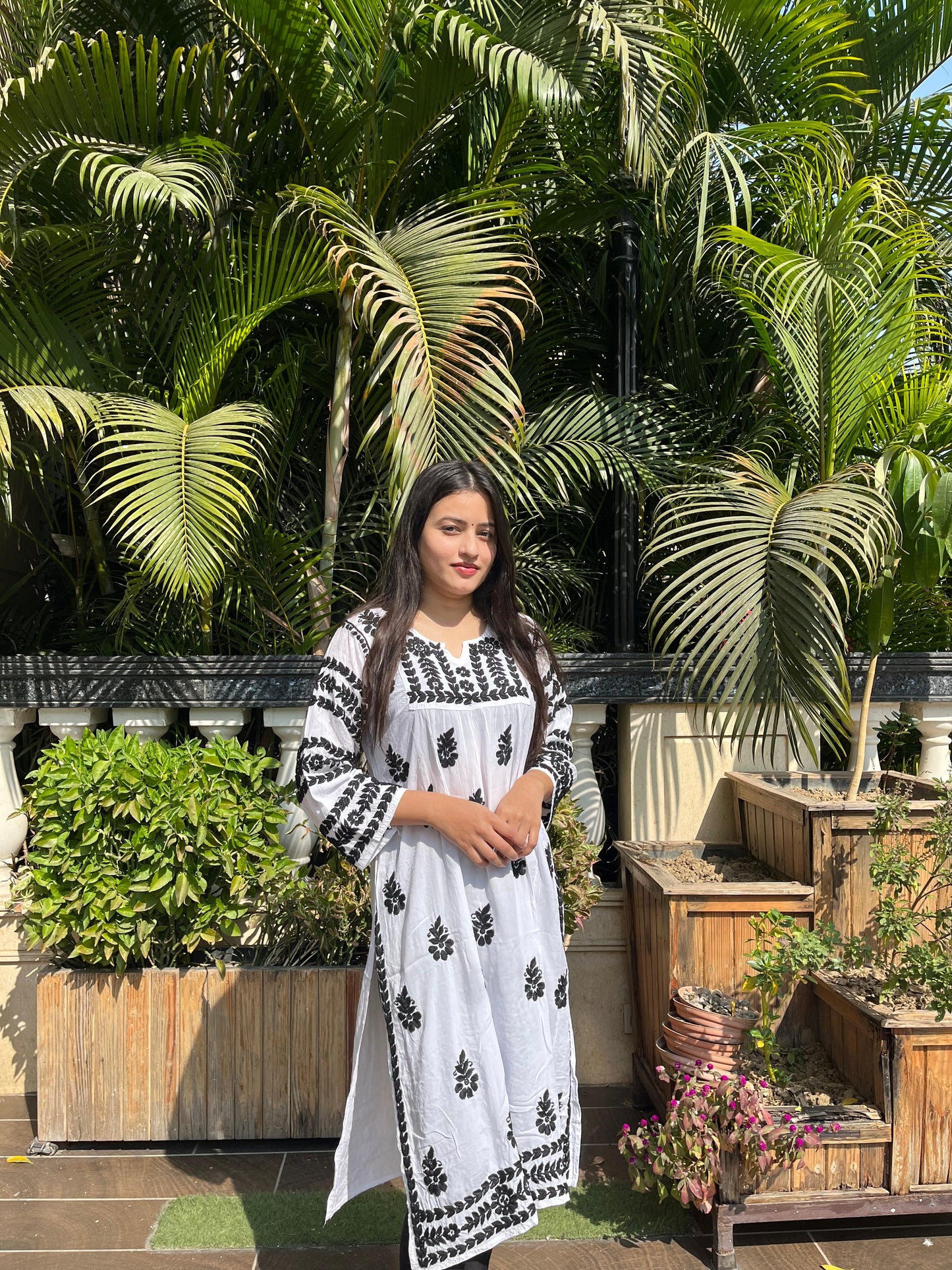 Modal Kurti with Chikankari Embroidery