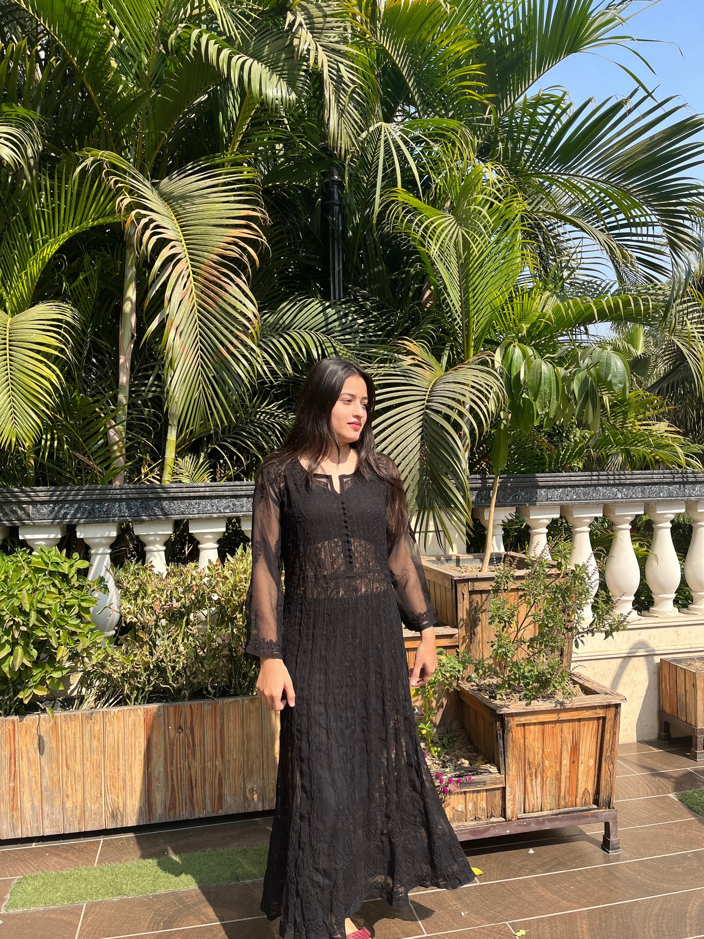 Chikankari Georgette Anarkali