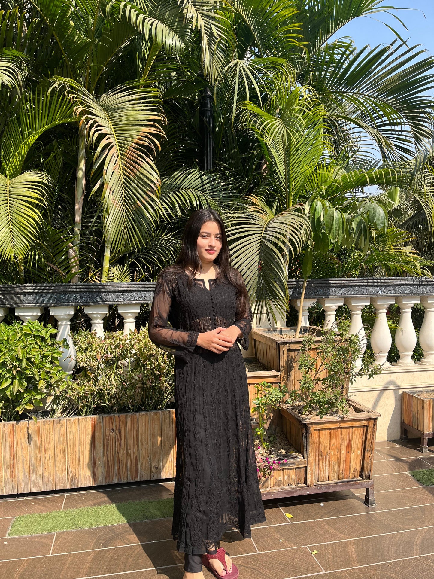 Chikankari Georgette Anarkali