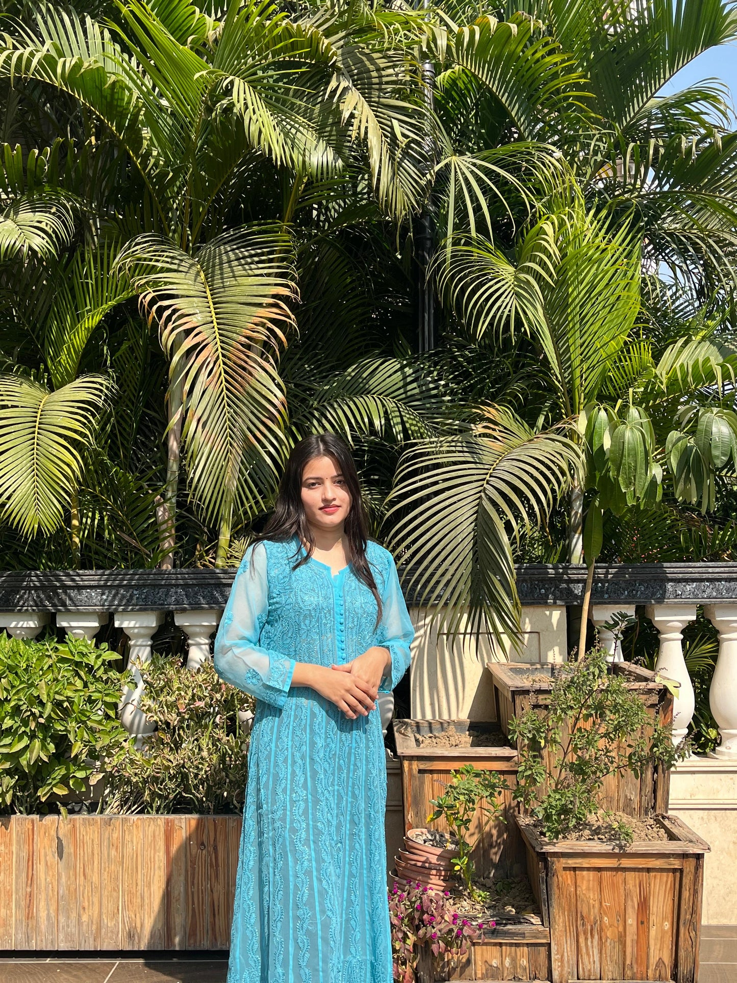 Chikankari Georgette Anarkali