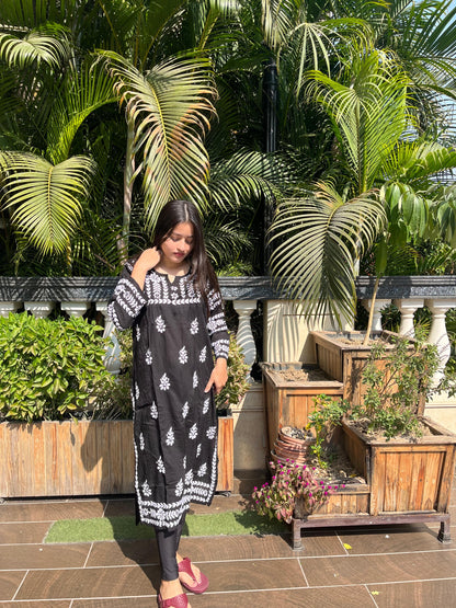 Modal Kurti with Chikankari Embroidery