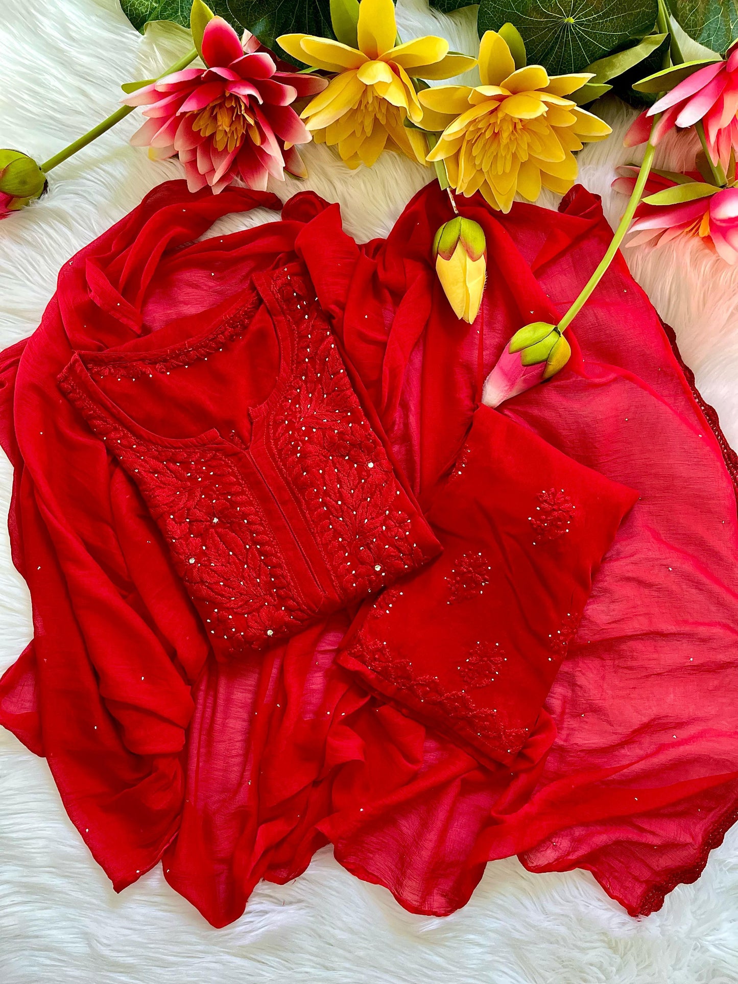 Rayon Mukesh kurti palazzo set