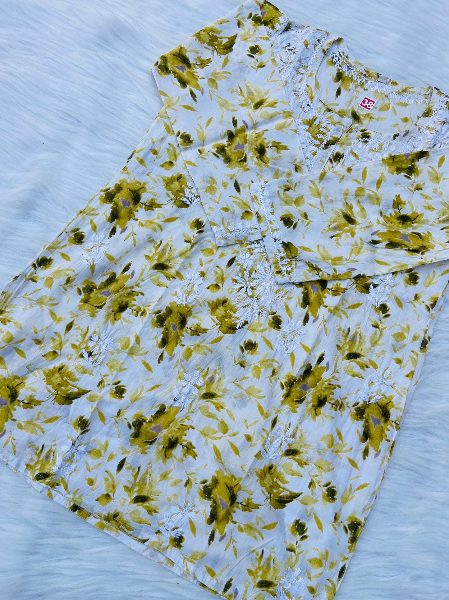 Elegant Handcrafted Chikankari Short Kurti