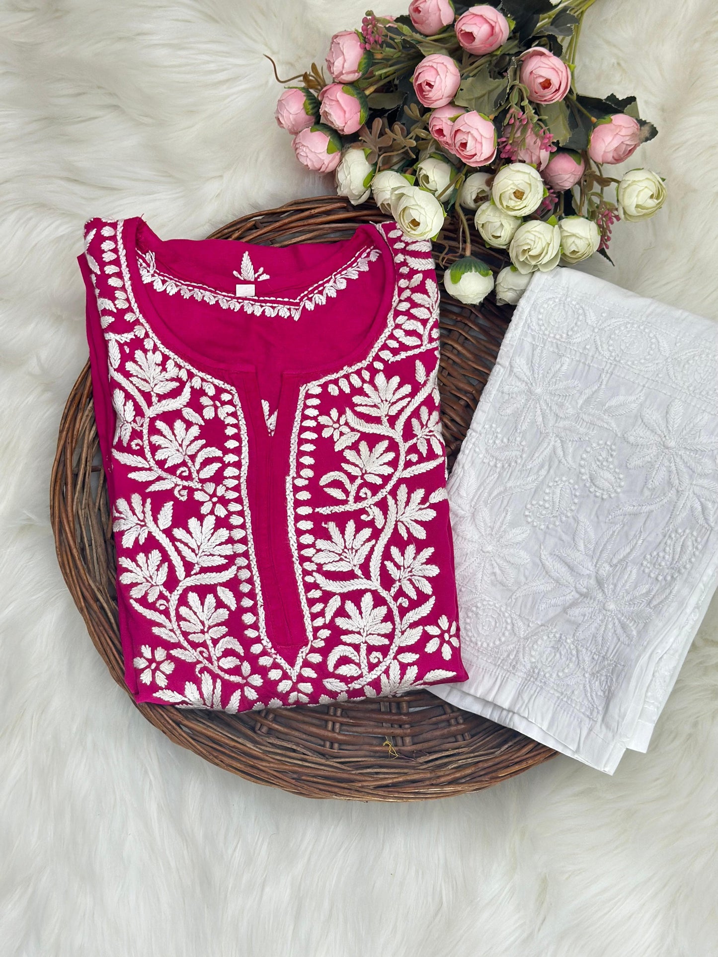 Rayon Kurti with Lycra Pant