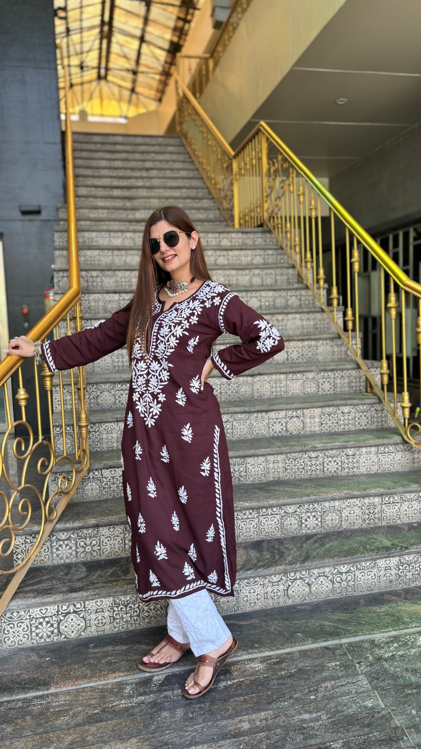 Rayon Kurti with Lycra Pant