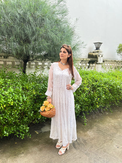 Chikankari Georgette Anarkali
