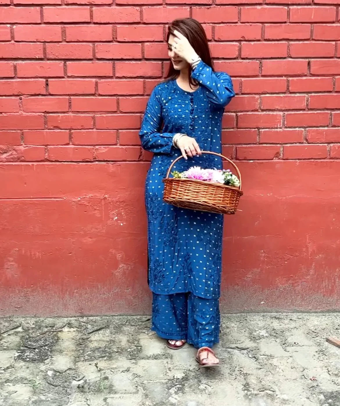 Premium Chanderi Co-ord Dyed Set