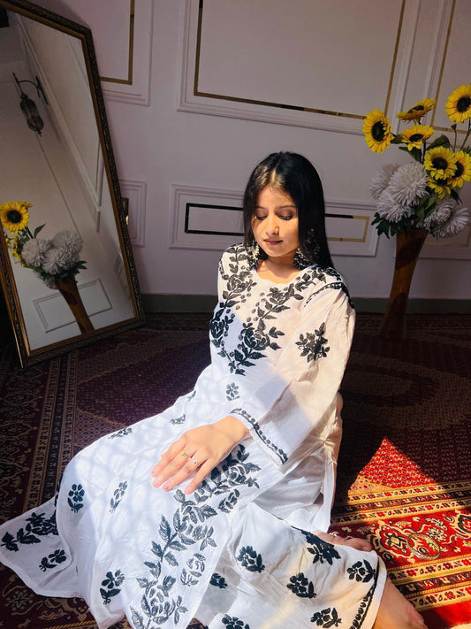 Modal Co-ord Set with Chikankari Embroidery