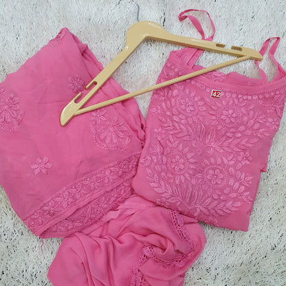 Noodle Sleeves Kurti Palazzo Dupatta Set