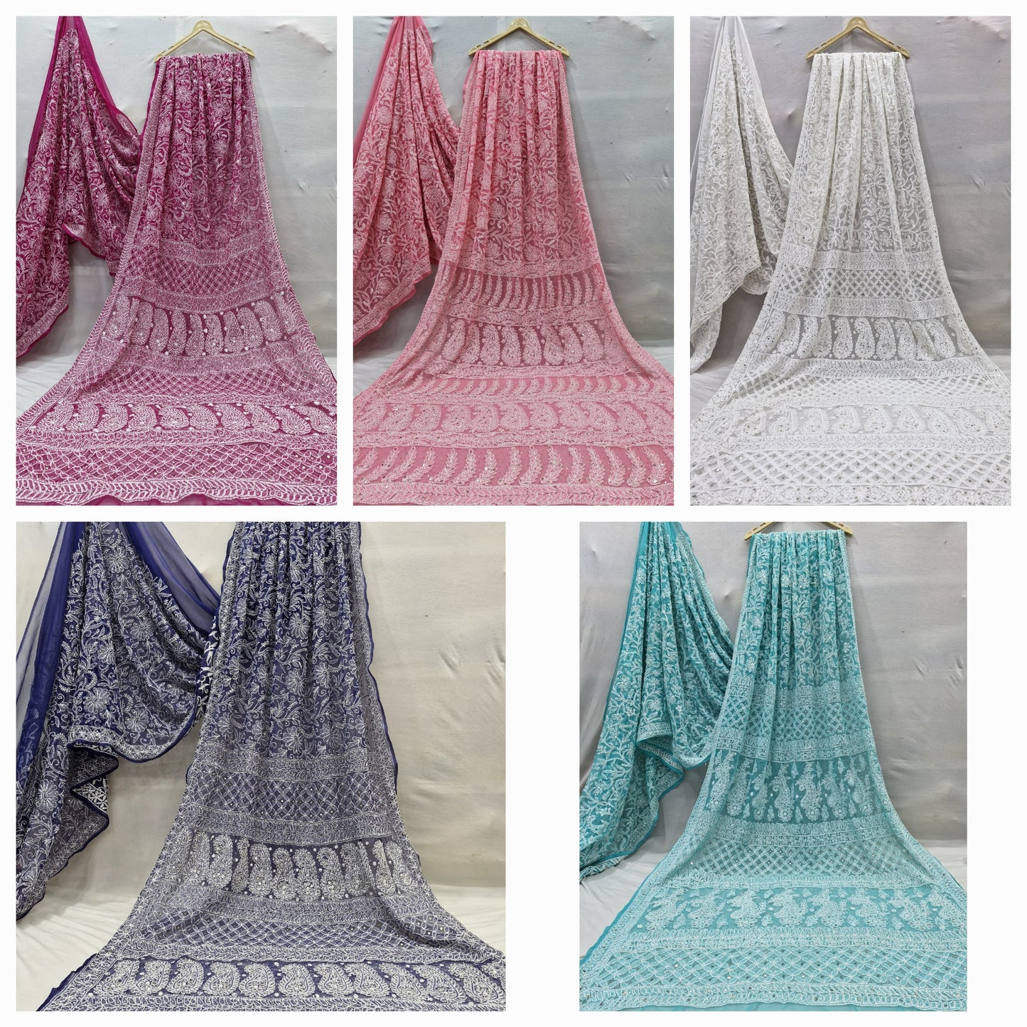 Georgette Full Jaal Saree
